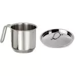 Lagostina Every Bollilatte Ø 12 cm in Acciaio Inox 18/10 con Fondo Lagoseal Plus