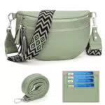 LANXINGLUO Marsupio Donna Elegante Grande Borsa Tracolla Donna Piccola Borsetta Pelle Sintetica Con slot per carte di credito e 2 spallacci