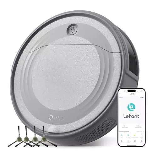 LEFANT M310 Robot Aspirapolvere 4500Pa Wi-Fi, Autonomia 180 Min, Antigroviglio