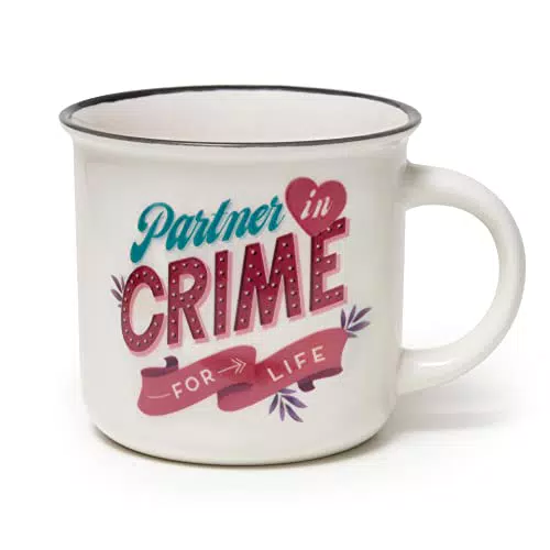 Legami Cup Puccino - Tazza in Porcellana New Bone China, Tema Partner in Crime