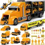 Lenbest Camion Carrier Auto Giocattolo - Set di Camion di Costruzione per Bambini