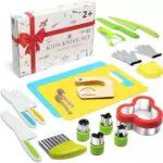 LETTO & TAILOR Coltello di sicurezza per bambini con tagliere e coltello in legno