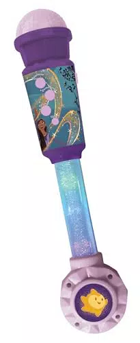 Lexibook Microfono Disney Wish per Bambini con Altoparlante e Effetti Luminosi