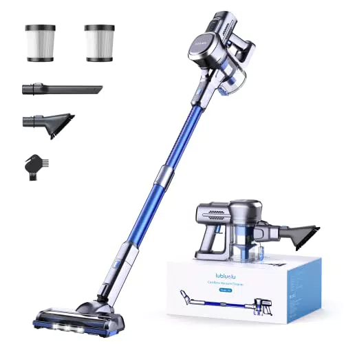 Lubluelu Aspirapolvere senza Fili 25000Pa, Scopa Elettrica Potente 220W