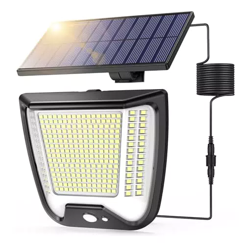 Luce Solare LED Esterno con Pannello e Sensore di Movimento, IP65