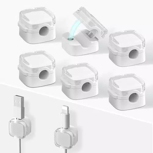 Magnetic Cable Clips - Fermacavi Adesivi per Gestione Cavi da Tavolo