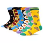 Makabo Calzini da Donna in Cotone Colorati con Motivo Divertente