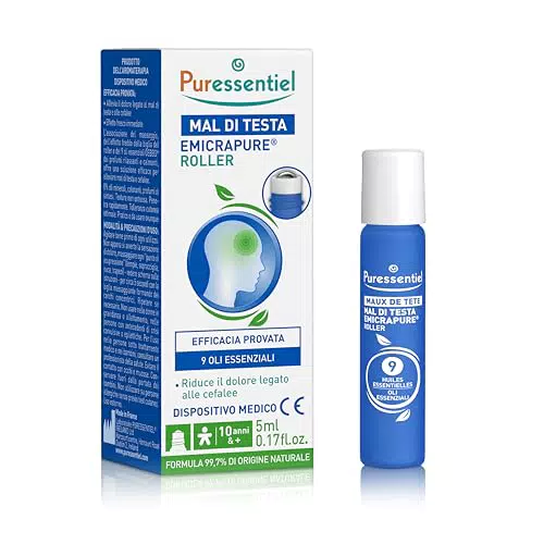 Roll-on Mal di Testa - Oli Essenziali Naturali per Sollievo Efficace