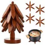 Mapille Sottopentola in Legno a Forma di Albero per Piatti Caldi e Pentole