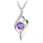 Mecool Collana con Pendente in Argento Sterling S925 e Ciondolo con Zirconi