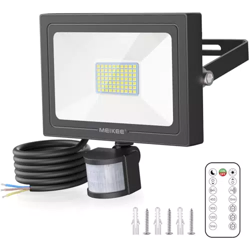 MEIKEE Faretto LED Esterno con Sensore di Movimento, Faro Impermeabile IP66