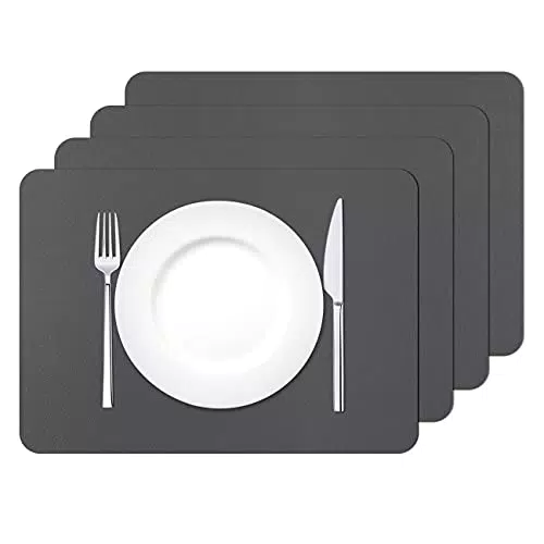 MORROLS Tovagliette Ecopelle Impermeabili Lavabili per Cucina 45x30 cm