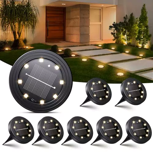 Nibshoom Faretti Solari LED Impermeabili per Giardino e Terrazze