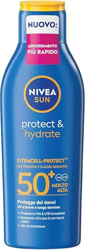 NIVEA SUN Crema Solare Protect & Hydrate SPF 50+ con Vitamina C e Acido Ialuronico