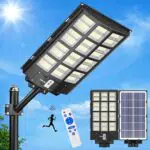 Ofuray Lampione Solare LED 5600W con Sensore di Movimento, Impermeabile IP67