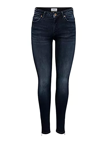 ONLY Onlkendell Life Reg Sk Ankle Tai865 - Jeans Donna Blu Scuro