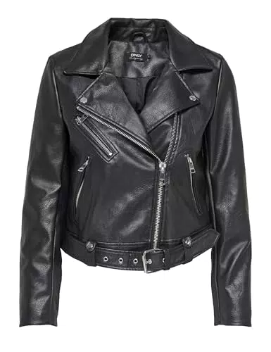 ONLY Giacca Biker in Fake Leather Onlvera