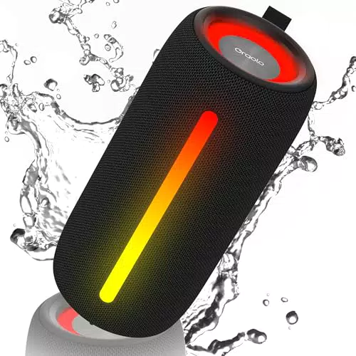 Oraolo Altoparlante Bluetooth 24W con Luci RGB, Impermeabile IPX6 per Feste