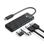 ORICO Hub USB C 4 in 1 per MacBook, Surface Pro e Laptop – Adattatore USB 3.0