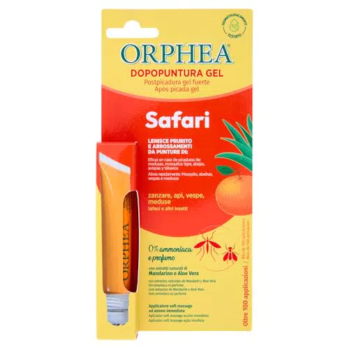 Orphea Gel Dopopuntura Safari Formula con Roll On - Azione Immediata Antizanzare