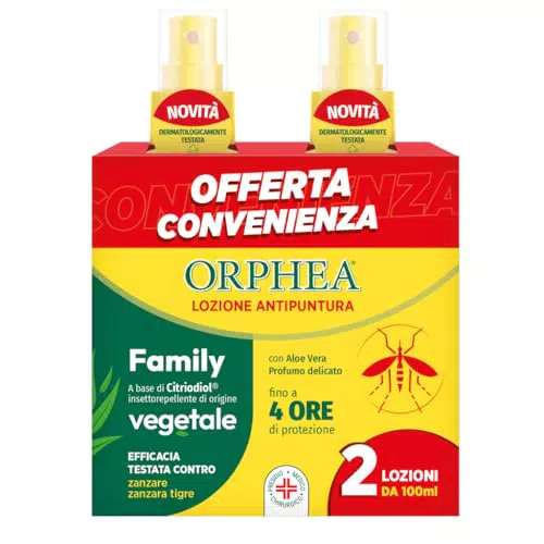 Orphea Lozione Antipuntura Repellente Vegetale - Protezione Duratura fino a 4h