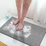 Othway Tappetino Antiscivolo per Doccia in Luffa con Scarico per Bagno