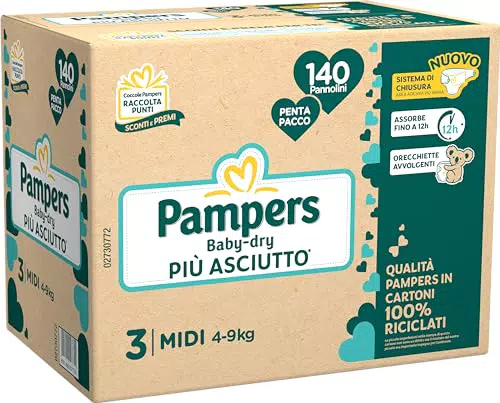 Pampers Baby Dry Maxi Taglia 4 - Confezione da 124 Pannolini