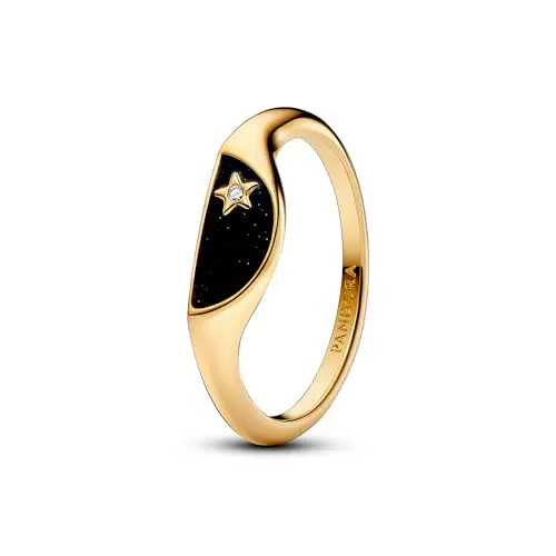 Pandora ME Anello Chevalier Placcato Oro 14K con Zirconia Cubica