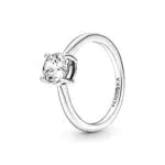 Pandora Anello Timeless con Solitario Brillante in Argento Sterling