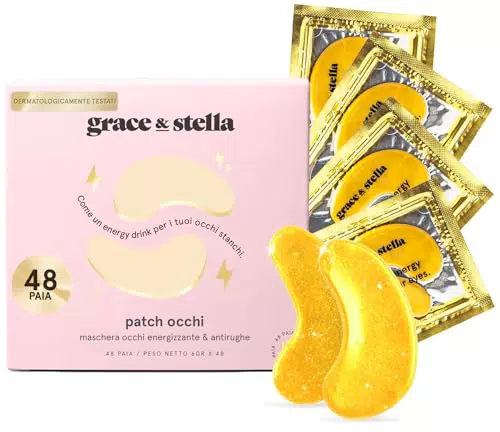 Patch Occhi Riduce Occhiaie, Gonfiori (24 Paia, Pink)