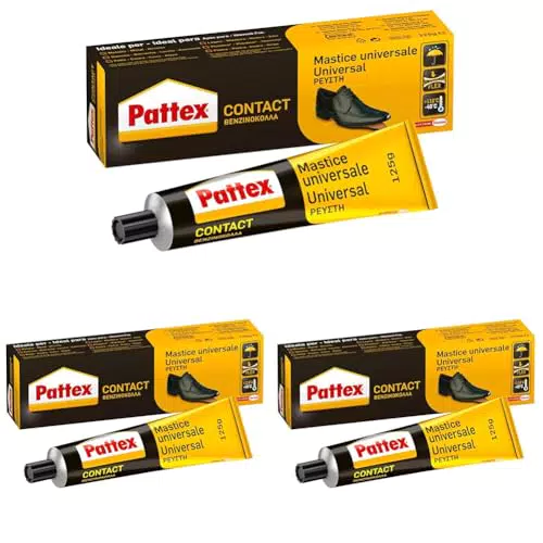 Pattex Mastice Universale Adesivo a Contatto per Gomma, Cuoio e Feltro