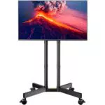 Perlegear Supporto TV da Pavimento con Ruote per Schermi 32-70 Pollici Max VESA 400x400