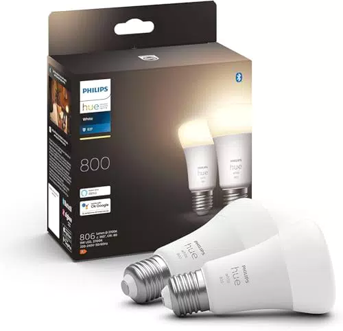 Philips Hue Lampadina Smart LED E27, Dimmerabile, Controllo Bluetooth e App