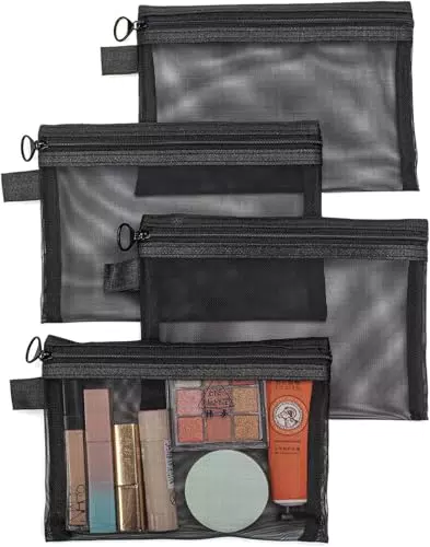 Borsa cosmetica trasparente con cerniera - Borsa di stoccaggio pratico