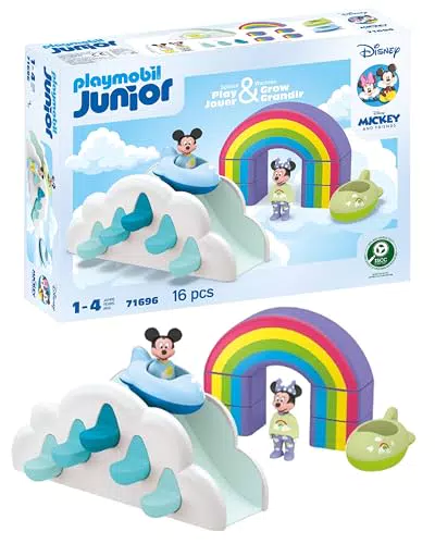 Playmobil Junior: Topolino e Minnie nella casa tra le nuvole, giocattolo sostenibile
