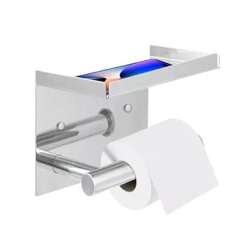Porta Carta Igienica Adesivo - Supporto Muro Acciaio Inox 304 Anticaduta