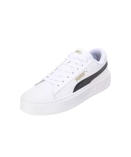 PUMA Smash Platform V3, Scarpe da Ginnastica Donna, White Black Gold