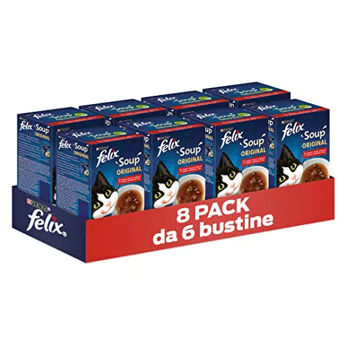 Purina Felix Soup Original Cibo Umido per Gatti con Manzo
