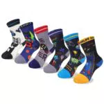 Queenshin Calze Antiscivolo in Cotone per Ragazzi e Bambini con Design Divertenti