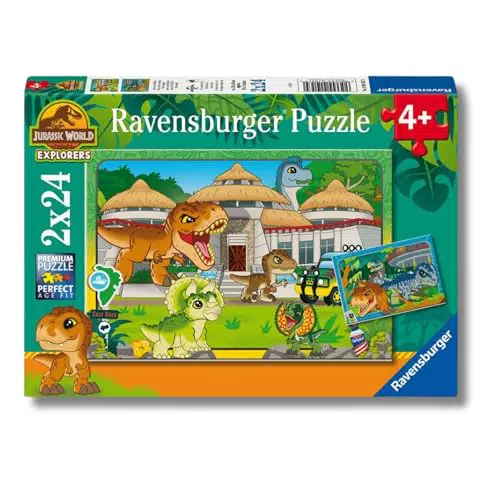 Ravensburger Puzzle Jurassic World Explorers - Gioco Educativo per Bambini 4+ Anni