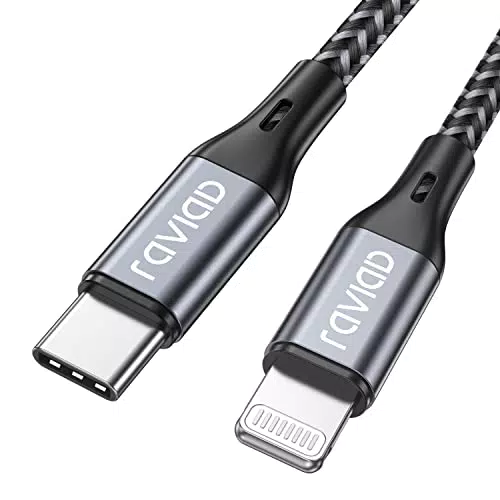 RAVIAD Cavo USB C a Lightning 1M Certificato MFi per iPhone 14/13/12/11/X/8
