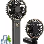 Rintea Ventilatore Portatile Ricaricabile USB con 6 Velocità per Esterni e Interni