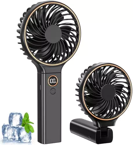 Rintea Ventilatore Portatile Ricaricabile USB con 6 Velocità per Esterni e Interni