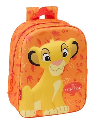 Safta Zaino El King Leon 3D per Asilo, Adattabile al Carrello, Facile da Pulire
