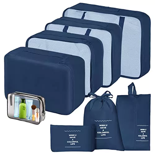 Sarsumir Organizer Viaggio - Packing Cubes e Borse Impermeabili per Valigia