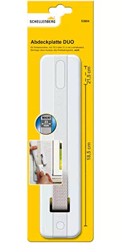 Schellenberg Piastra di Copertura Avvolgitore Duo Maxi - Montaggio Facile 18,6/21,5 cm