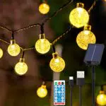 SENMI Catena Luminosa Solare Impermeabile con Telecomando per Esterni e Giardino