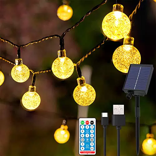 SENMI Catena Luminosa Solare Impermeabile con Telecomando per Esterni e Giardino