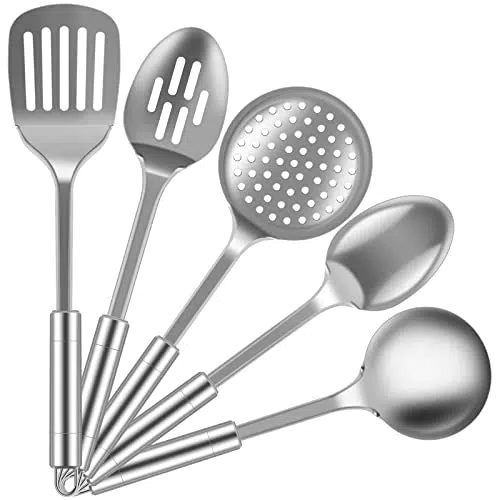 Set di utensili da cucina in acciaio inox con manico ergonomico - Brand