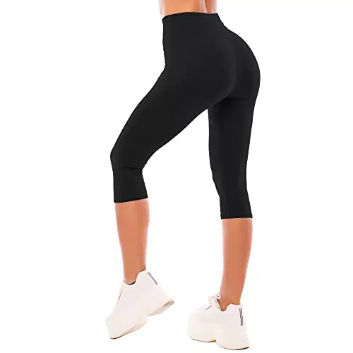 Sinophant Leggings Capri Vita Alta Donna per Fitness e Yoga, Estivi e Morbidi